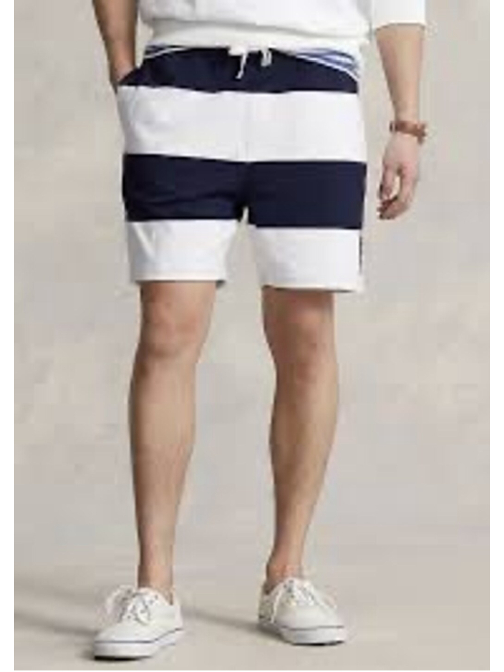 Polo Bear Ralph Lauren Mens L6 Inch Striped Jersey Shorts Preppy Coastal Travel